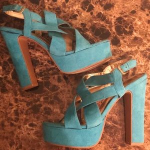 Mossimo Teal Block Heels